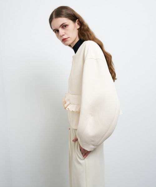 LANVIN en Bleu / ランバン オン ブルー テーラードジャケット | トリプルクロスフリルポケットジャケット | 詳細5