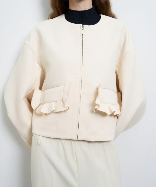 LANVIN en Bleu / ランバン オン ブルー テーラードジャケット | トリプルクロスフリルポケットジャケット | 詳細8
