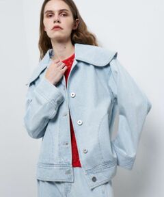 LANVIN en Bleu / ランバン オン ブルー テーラードジャケット | ビッグカラーデニムジャケット