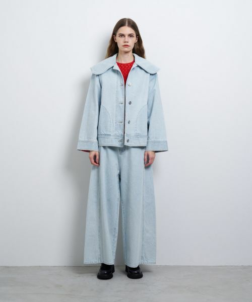 LANVIN en Bleu / ランバン オン ブルー テーラードジャケット | ビッグカラーデニムジャケット | 詳細1