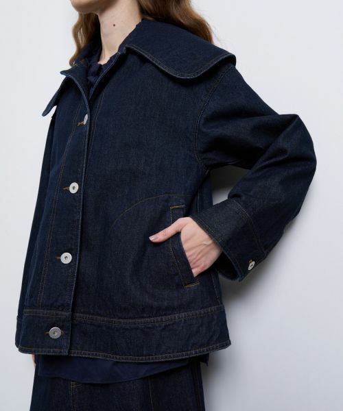 LANVIN en Bleu / ランバン オン ブルー テーラードジャケット | ビッグカラーデニムジャケット | 詳細10