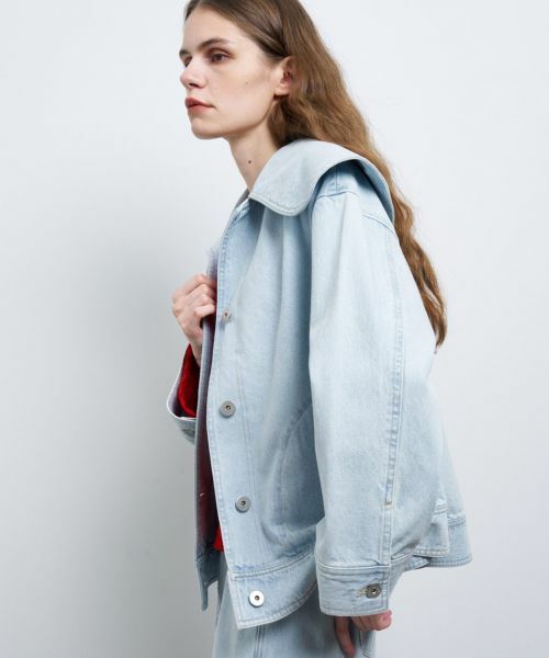 LANVIN en Bleu / ランバン オン ブルー テーラードジャケット | ビッグカラーデニムジャケット | 詳細11