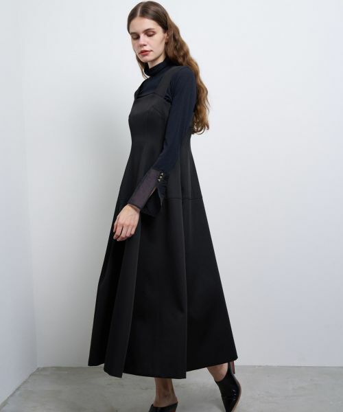 ワンピース LANVIN Abito セール】 【40サイズあり】マットダブルサテンコクーン