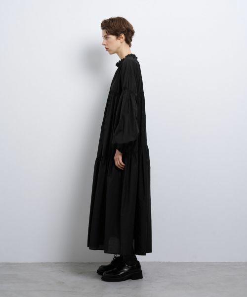 LANVIN en Bleu / ランバン オン ブルー ドレス | シアーワッシャータフタギャザーワンピース | 詳細8