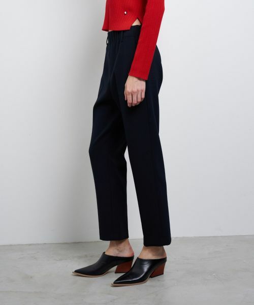 LANVIN en Bleu / ランバン オン ブルー その他パンツ | ダブルクロスゴムテーパードパンツ | 詳細1