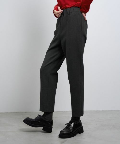 LANVIN en Bleu / ランバン オン ブルー その他パンツ | ダブルクロスゴムテーパードパンツ | 詳細10