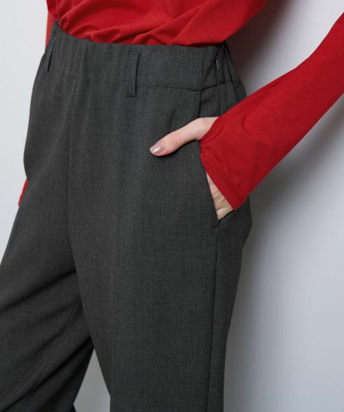 LANVIN en Bleu / ランバン オン ブルー その他パンツ | ダブルクロスゴムテーパードパンツ | 詳細12