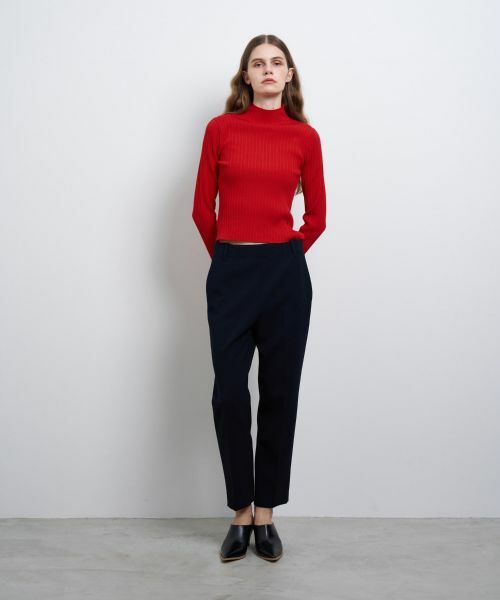 LANVIN en Bleu / ランバン オン ブルー その他パンツ | ダブルクロスゴムテーパードパンツ | 詳細3