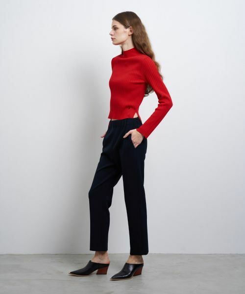 LANVIN en Bleu / ランバン オン ブルー その他パンツ | ダブルクロスゴムテーパードパンツ | 詳細4