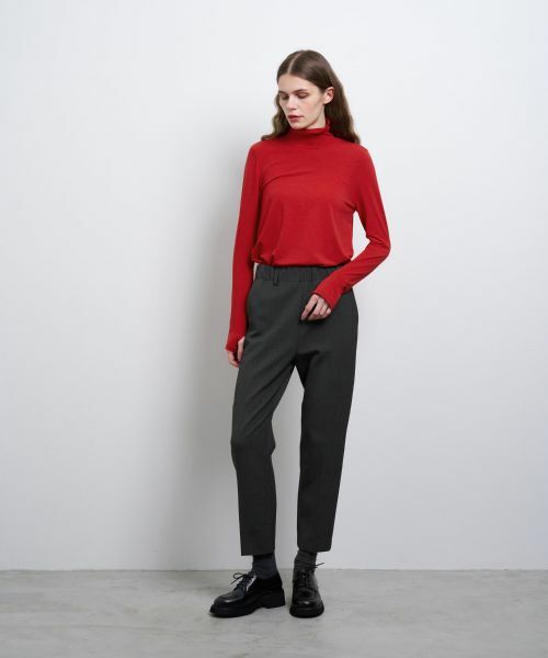 LANVIN en Bleu / ランバン オン ブルー その他パンツ | ダブルクロスゴムテーパードパンツ | 詳細7