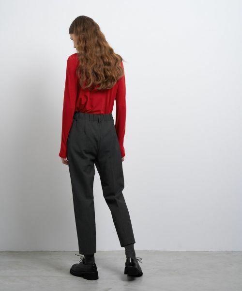 LANVIN en Bleu / ランバン オン ブルー その他パンツ | ダブルクロスゴムテーパードパンツ | 詳細9