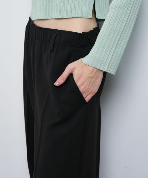 LANVIN en Bleu / ランバン オン ブルー その他パンツ | ダブルクロスゴムワイドパンツ | 詳細13