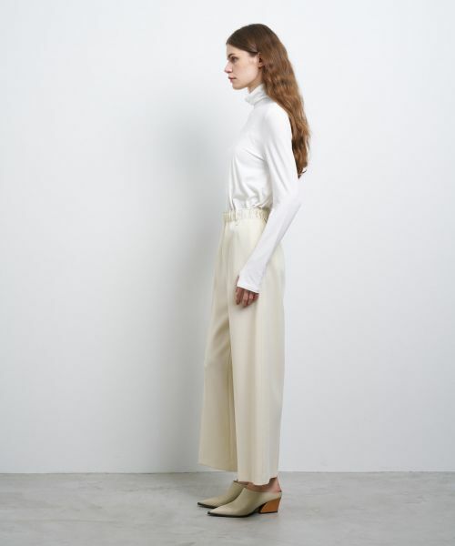 LANVIN en Bleu / ランバン オン ブルー その他パンツ | ダブルクロスゴムワイドパンツ | 詳細2