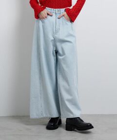 LANVIN en Bleu / ランバン オン ブルー その他パンツ | ボリュームワイドデニムパンツ