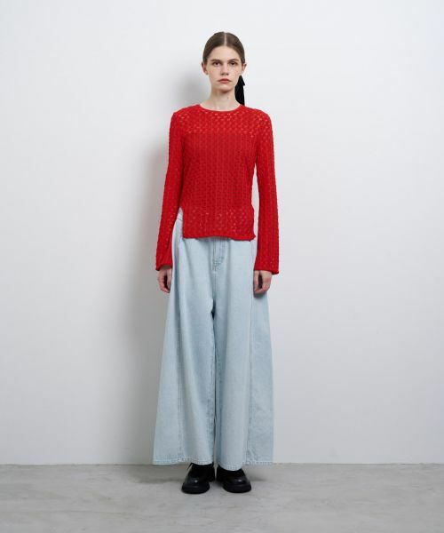 LANVIN en Bleu / ランバン オン ブルー その他パンツ | ボリュームワイドデニムパンツ | 詳細1