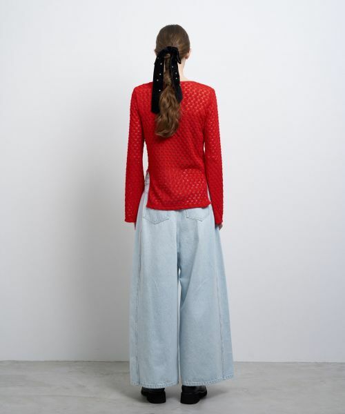 LANVIN en Bleu / ランバン オン ブルー その他パンツ | ボリュームワイドデニムパンツ | 詳細3