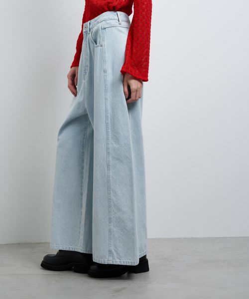 LANVIN en Bleu / ランバン オン ブルー その他パンツ | ボリュームワイドデニムパンツ | 詳細4