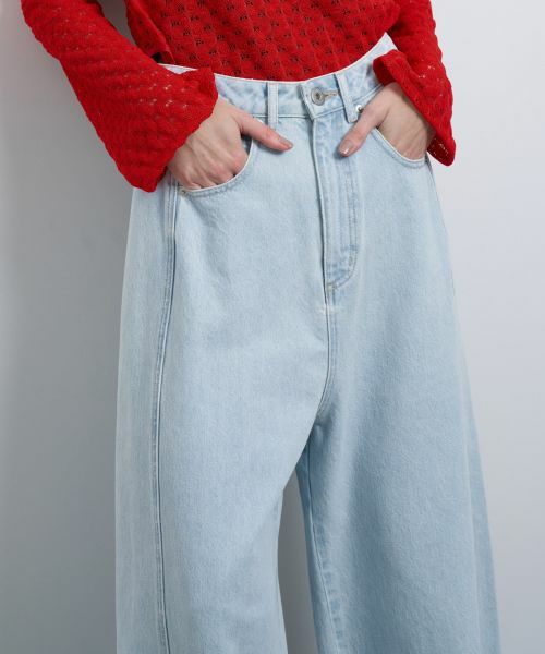 LANVIN en Bleu / ランバン オン ブルー その他パンツ | ボリュームワイドデニムパンツ | 詳細6