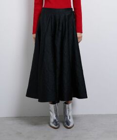 LANVIN en Bleu / ランバン オン ブルー ロング・マキシ丈スカート | ETIQUEスターレットジャガードフレアスカート