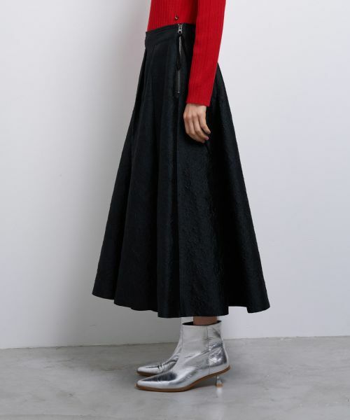 LANVIN en Bleu / ランバン オン ブルー ロング・マキシ丈スカート | ETIQUEスターレットジャガードフレアスカート | 詳細10