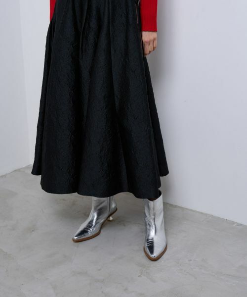 LANVIN en Bleu / ランバン オン ブルー ロング・マキシ丈スカート | ETIQUEスターレットジャガードフレアスカート | 詳細12