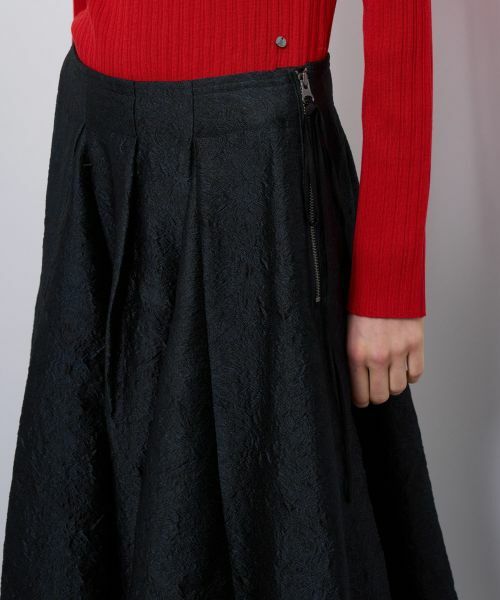 LANVIN en Bleu / ランバン オン ブルー ロング・マキシ丈スカート | ETIQUEスターレットジャガードフレアスカート | 詳細13