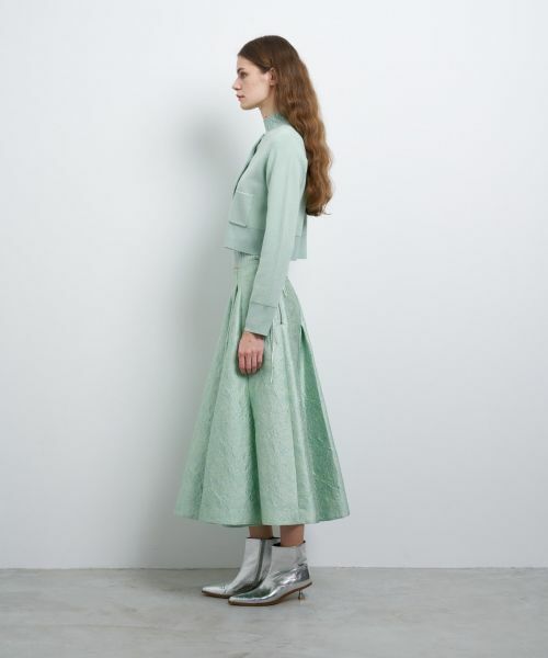 LANVIN en Bleu / ランバン オン ブルー ロング・マキシ丈スカート | ETIQUEスターレットジャガードフレアスカート | 詳細2