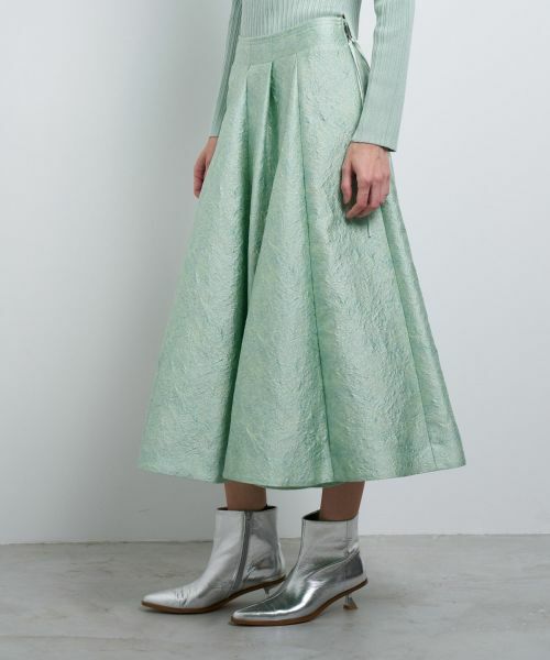 LANVIN en Bleu / ランバン オン ブルー ロング・マキシ丈スカート | ETIQUEスターレットジャガードフレアスカート | 詳細4