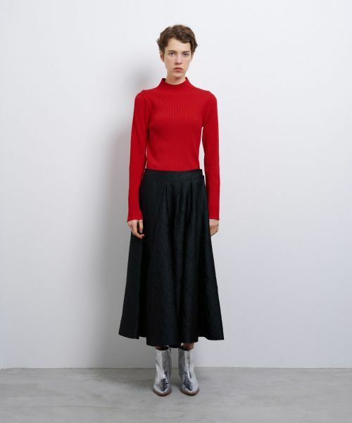 LANVIN en Bleu / ランバン オン ブルー ロング・マキシ丈スカート | ETIQUEスターレットジャガードフレアスカート | 詳細7