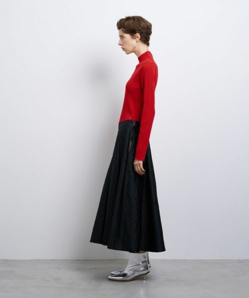 LANVIN en Bleu / ランバン オン ブルー ロング・マキシ丈スカート | ETIQUEスターレットジャガードフレアスカート | 詳細8