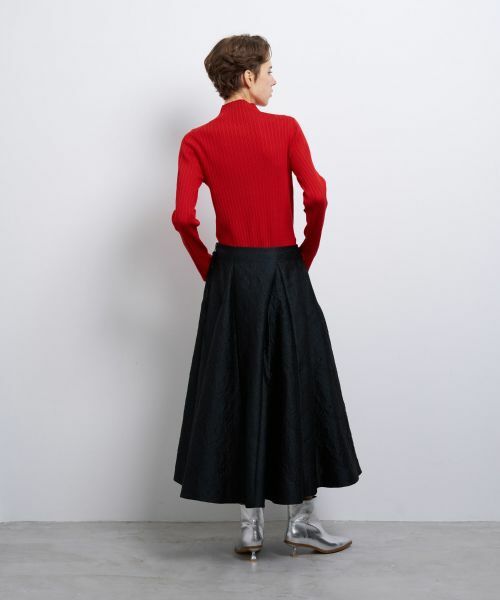 LANVIN en Bleu / ランバン オン ブルー ロング・マキシ丈スカート | ETIQUEスターレットジャガードフレアスカート | 詳細9