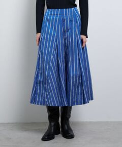 LANVIN en Bleu / ランバン オン ブルー ロング・マキシ丈スカート | FABRICAタフタストライプタフタフレアスカート