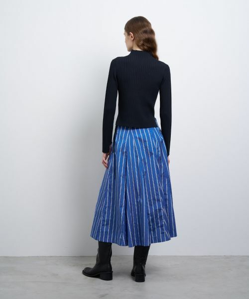 LANVIN en Bleu / ランバン オン ブルー ロング・マキシ丈スカート | FABRICAタフタストライプタフタフレアスカート | 詳細3