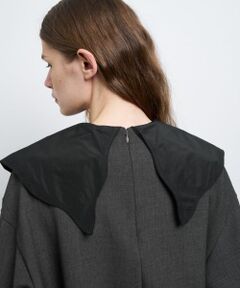 美品 ランバンオンブルー ボリュームスリーブブラウス ストライプ ネイビー 38 美品 ランバンオンブルー ボリュームスリーブブラウス