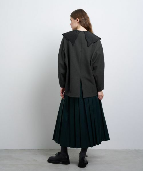 LANVIN en Bleu / ランバン オン ブルー シャツ・ブラウス | タフタカラーダブルクロスオーバーブラウス | 詳細12