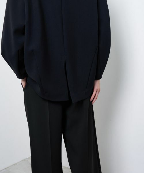 LANVIN en Bleu / ランバン オン ブルー シャツ・ブラウス | タフタカラーダブルクロスオーバーブラウス | 詳細9