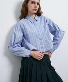 LANVIN en Bleu / ランバン オン ブルー シャツ・ブラウス | クロップドフレアシャツ