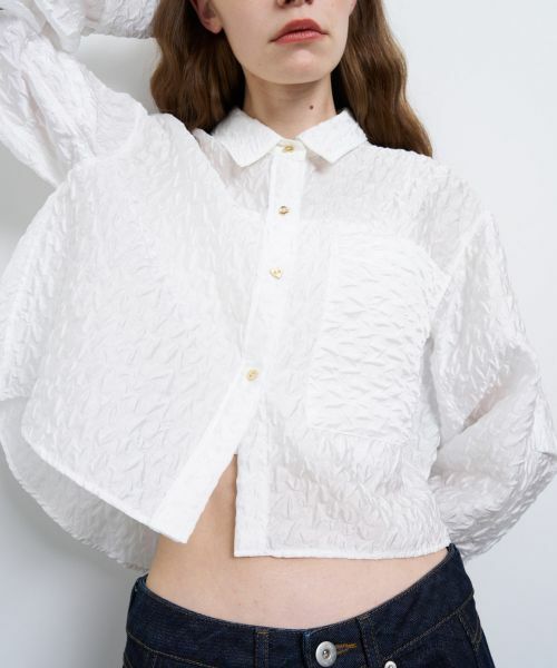 【美品】 LANVIN en Bleu ランバンオンブルー シャツ ブラウス　白 撥水ブライトローンブラウス|LANVIN en Bleu | LANVIN en Bleu