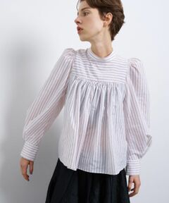 LANVIN en Bleu / ランバン オン ブルー シャツ・ブラウス | FABRICAスタンドカラーフレアブラウス