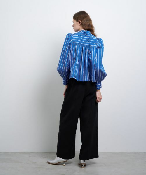 LANVIN en Bleu / ランバン オン ブルー シャツ・ブラウス | FABRICAスタンドカラーフレアブラウス | 詳細8