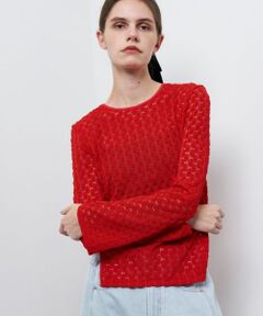 LANVIN en Bleu / ランバン オン ブルー Tシャツ | カーブスリットレーストップス