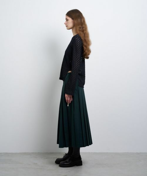 LANVIN en Bleu / ランバン オン ブルー Tシャツ | カーブスリットレーストップス | 詳細2