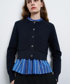 LANVIN en Bleu / ランバン オン ブルー カーディガン・ボレロ | ダブルフェイスショートカーディガン