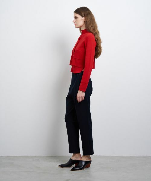 LANVIN en Bleu / ランバン オン ブルー カーディガン・ボレロ | ダブルフェイスショートカーディガン | 詳細12