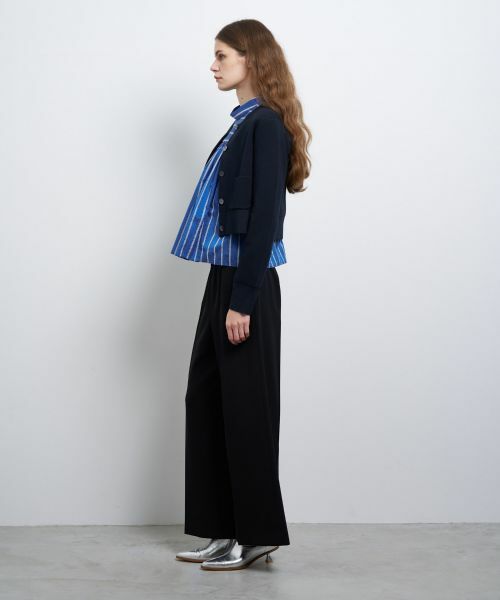LANVIN en Bleu / ランバン オン ブルー カーディガン・ボレロ | ダブルフェイスショートカーディガン | 詳細7