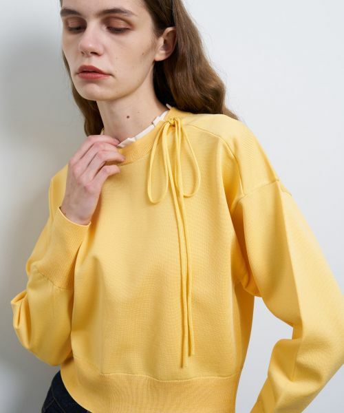 LANVIN en Bleu / ランバン オン ブルー ニット・セーター | フリルカラーリボンニット | 詳細11