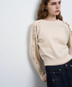 LANVIN en Bleu / ランバン オン ブルー ニット・セーター | フリルトリムニット