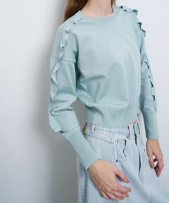 LANVIN en Bleu / ランバン オン ブルー ニット・セーター | フリルトリムニット