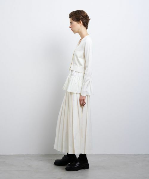 LANVIN en Bleu / ランバン オン ブルー カーディガン・ボレロ | タックペプラムコンビニットカーディガン | 詳細2