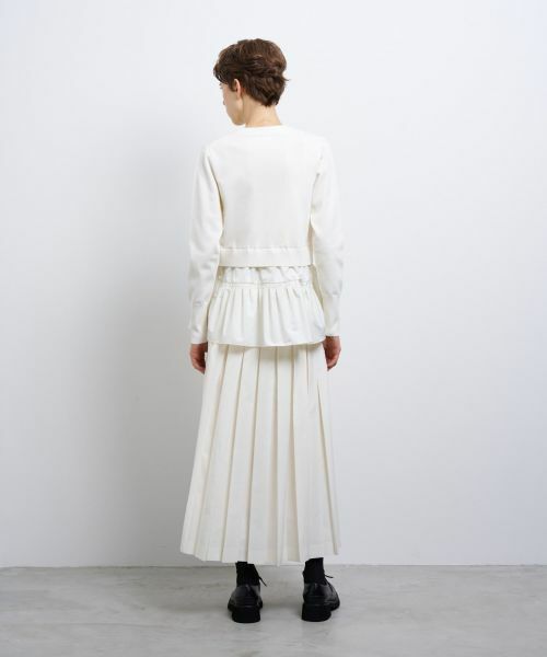 LANVIN en Bleu / ランバン オン ブルー カーディガン・ボレロ | タックペプラムコンビニットカーディガン | 詳細3